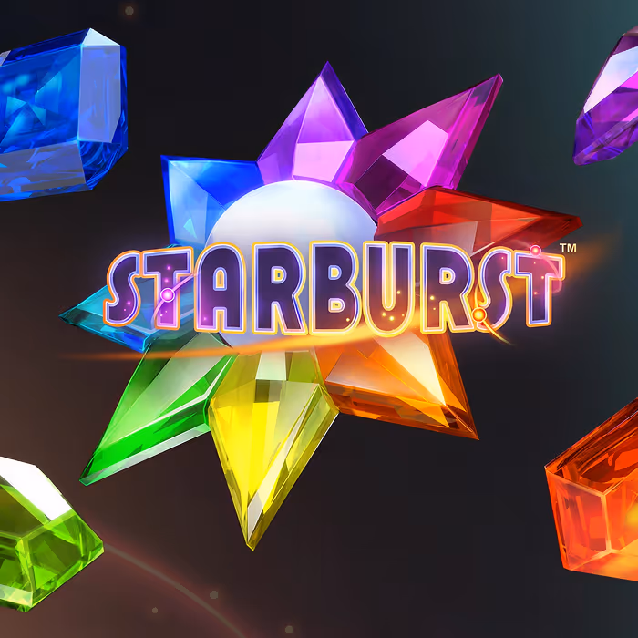 Starburst slot featuring vibrant gemstones with expanding wilds and win-both-ways mechanics