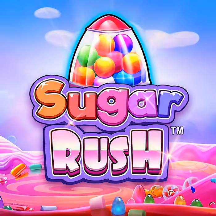Sugar Rush colorful candy slot with cluster pays and multiplier spots