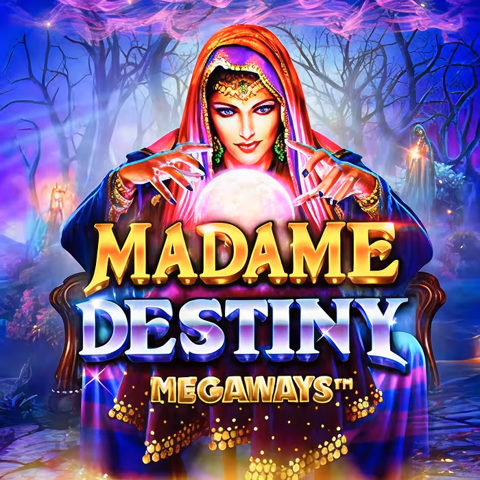 Madame Destiny fortune teller slot with wild symbols and expanding reels